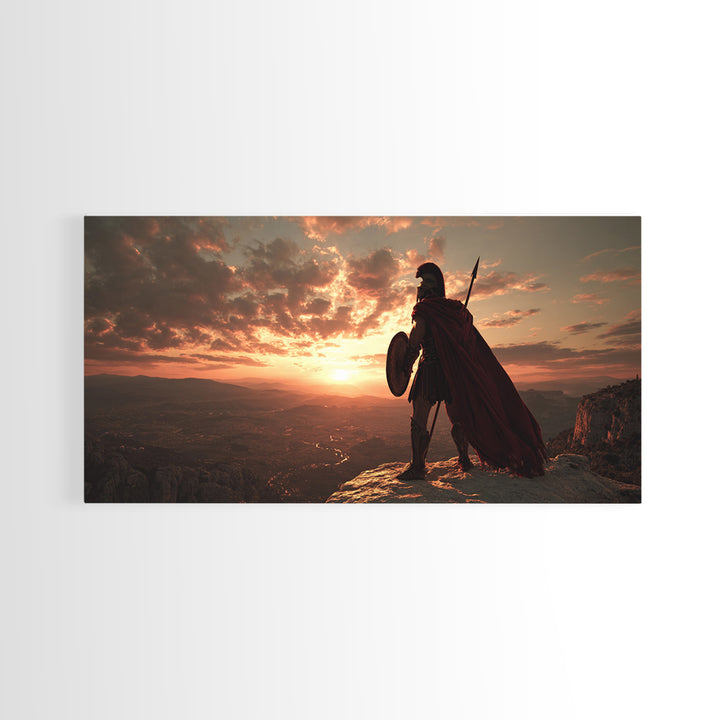 Dramatic Western Sunset Over Monument Valley Featuring Cowboy On Horse Framed Canvas Print Large Wall Art For Rustic And Southwestern Decor