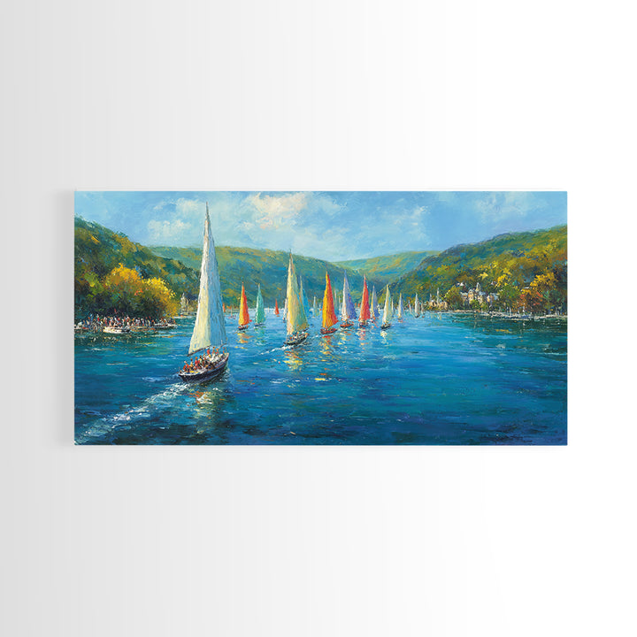 Sunset Neon Tropical Beach Painting Wall Art Canvas Print Vibrant Coastal Home Decor For Living Room And Office