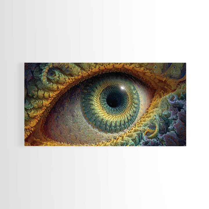 Intricate Digital Art Eye With Detailed Textures Colorful Abstract Wall Art Modern Wall Art Canvas Print For Contemporary Home