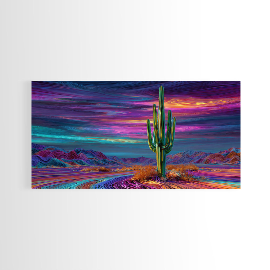 Futuristic Neon Cityscape With Skyscrapers Reflected On Water Large Wall Art Framed Canvas Print Modern Urban Home Decor