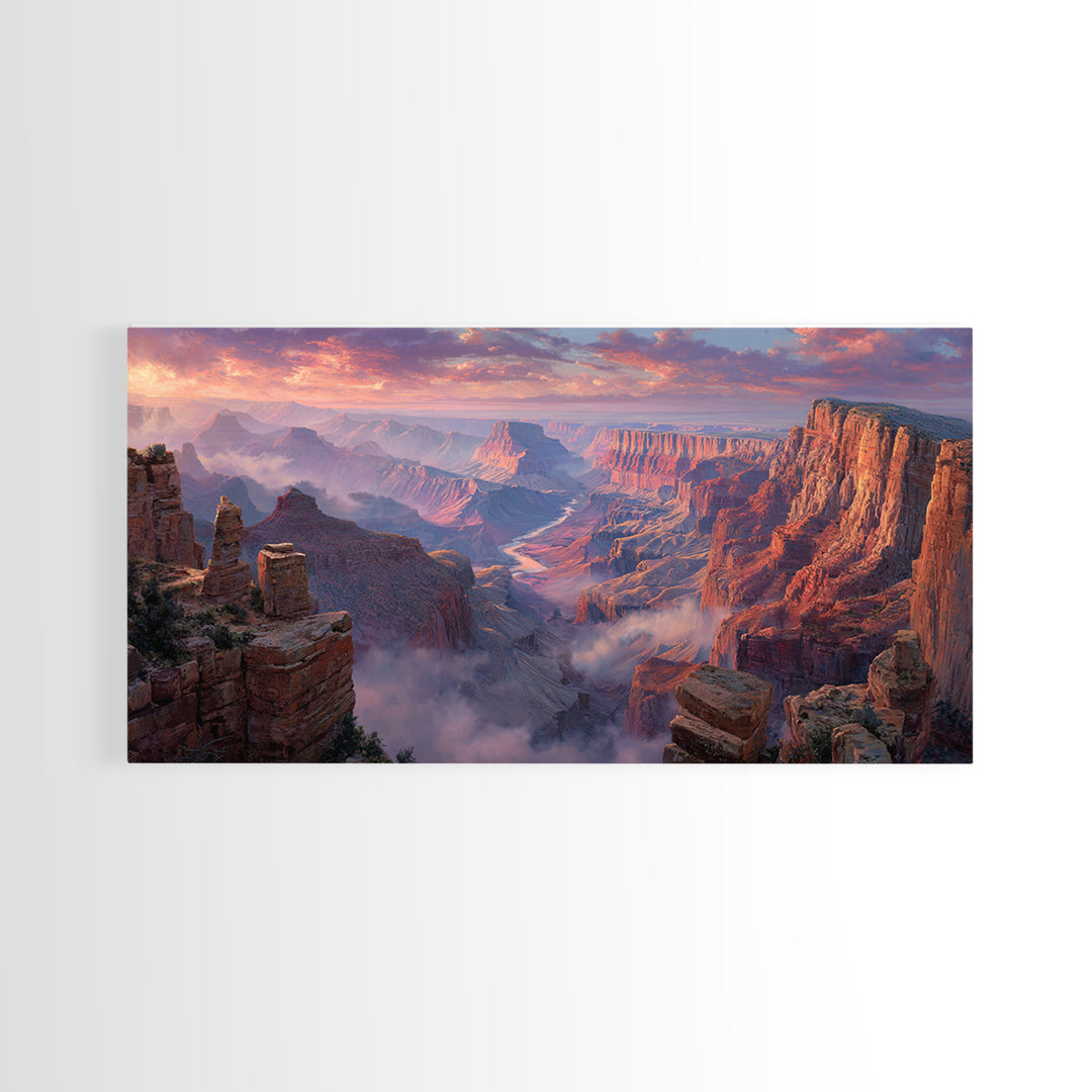 Grand Canyon Landscape Sunset Canvas Print Scenic Nature Wall Art Large Modern Art Home Decor