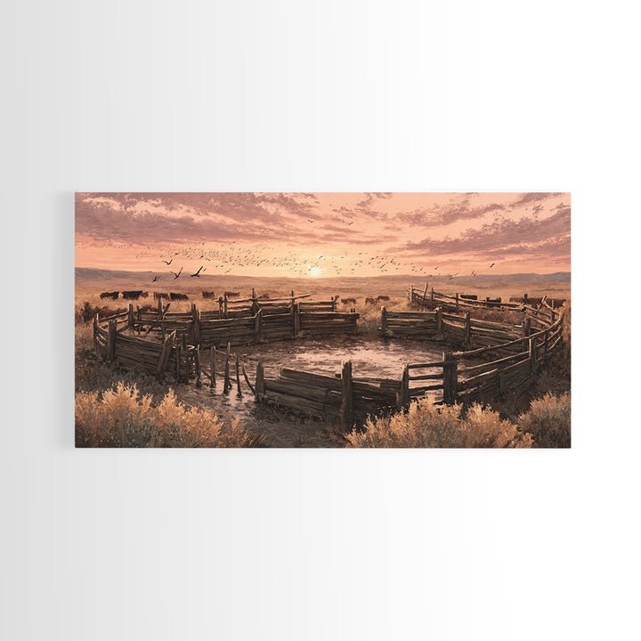 Detailed Traditional Oriental Landscape Scroll Art Painting Framed Canvas Print Asian Wall Art Home Decor Zen Style Wall Art