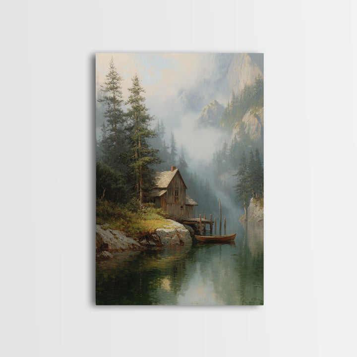Digital Fantasy Western Horse Rider Canyon Landscape - Canvas Print Large Wall Art Rustic Home Decor For Living Room