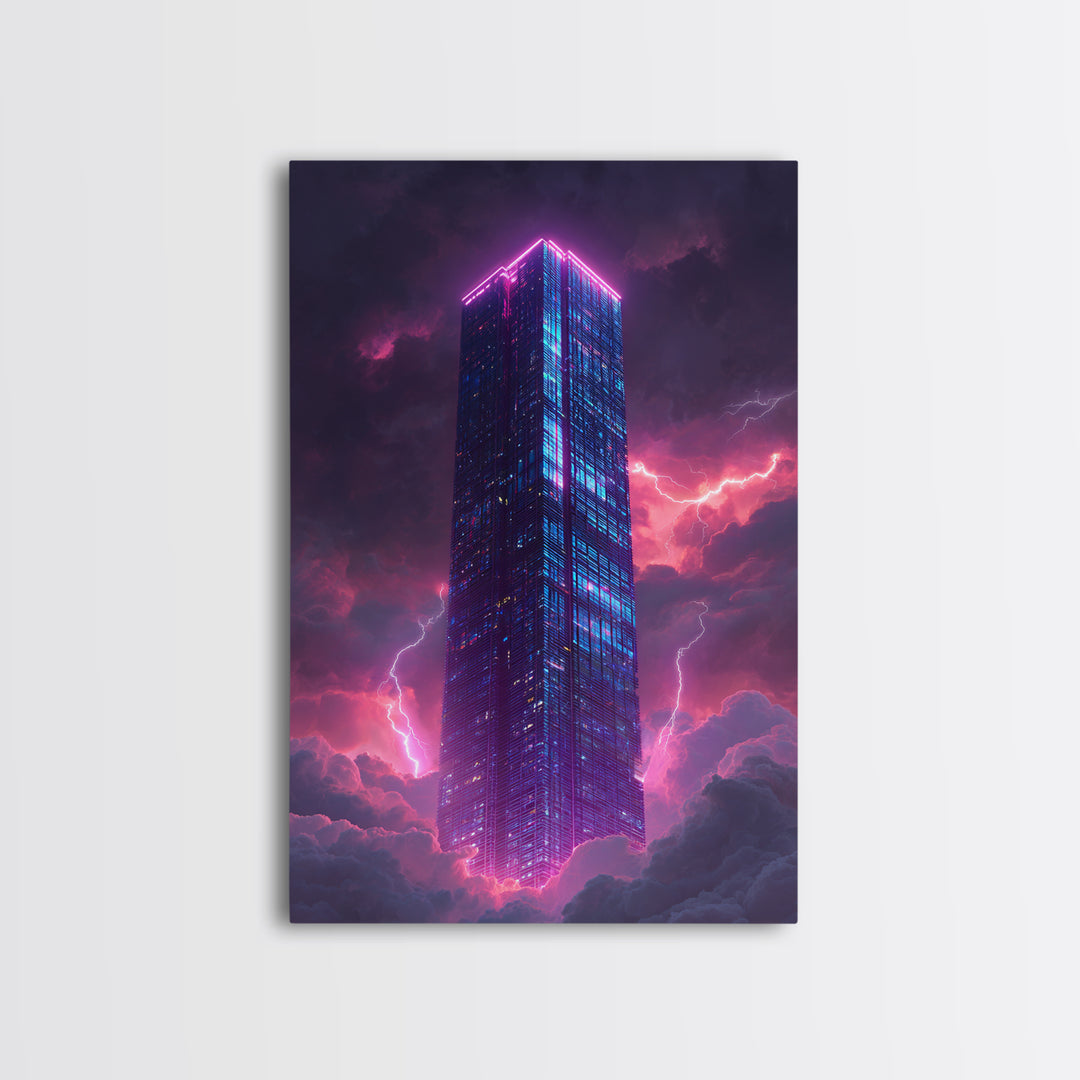 Surreal Mountain Floating Rock Face With Soft Colorful Sky Wall Art Canvas Print Modern Home Decor