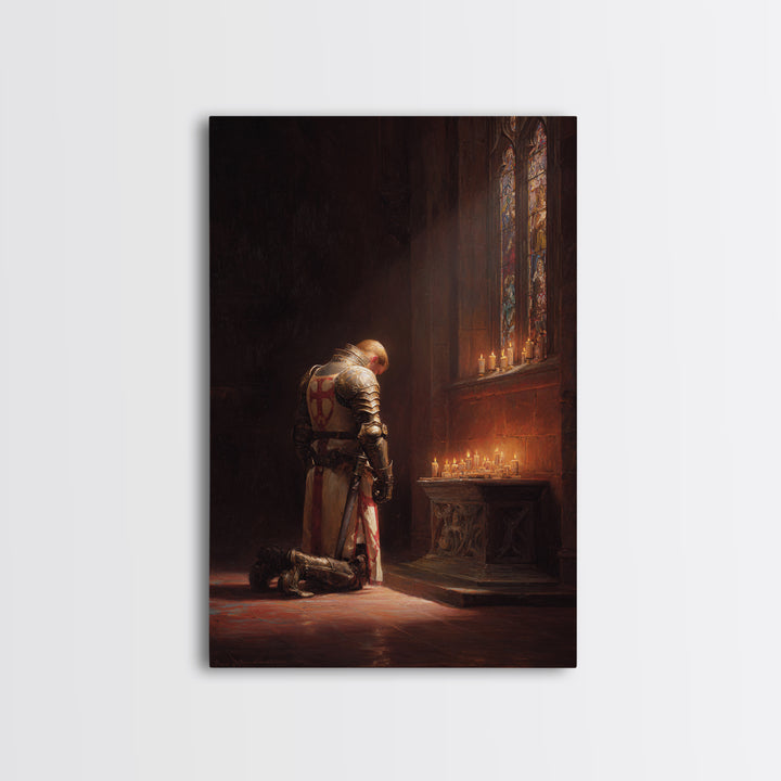 Epic Battle Scene Fantasy Warrior Angels And Knights Battle Framed Canvas Print Modern Wall Art For Office