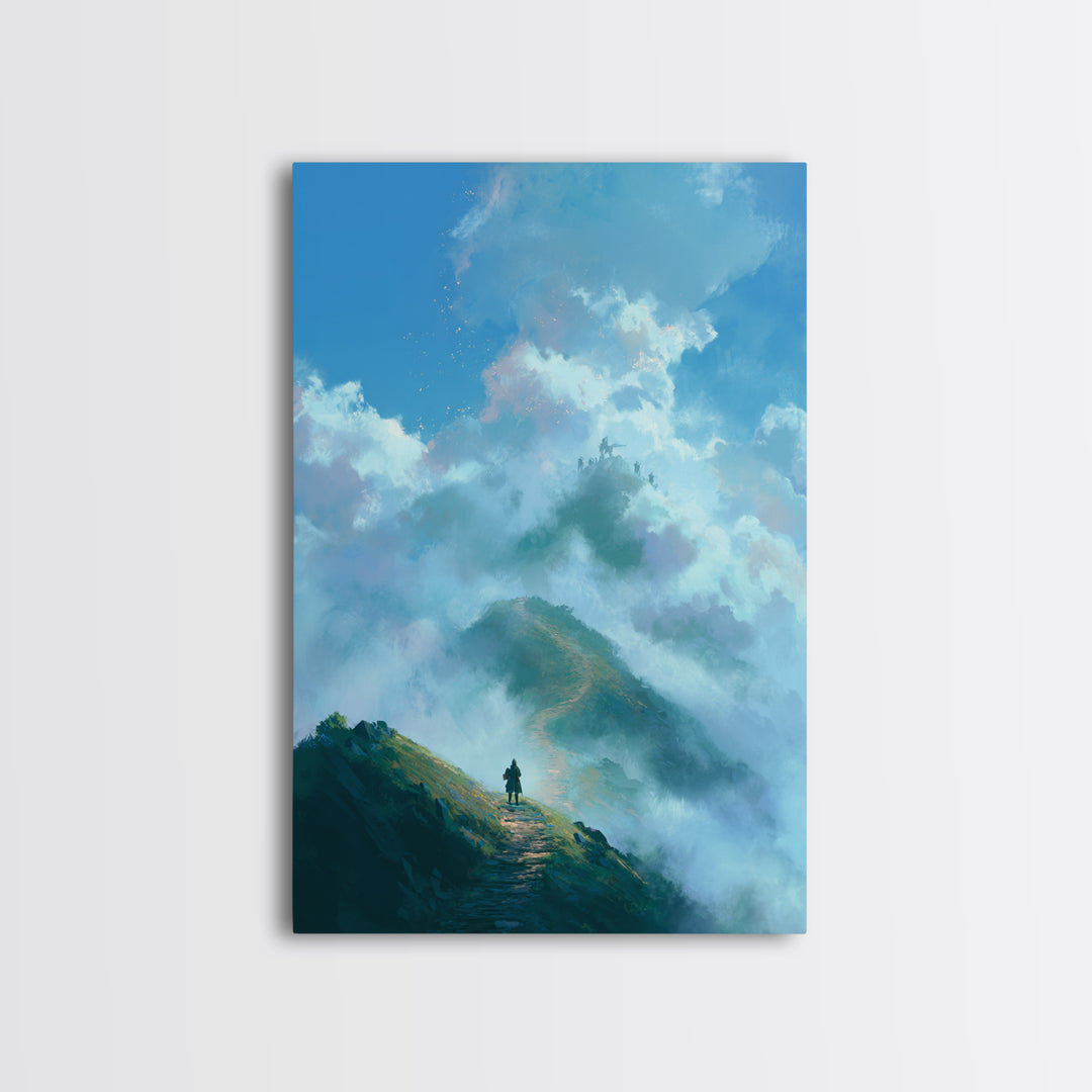 Stormy Lake Landscape Oil Painting Moody Nature Wall Art - Canvas Print For Rustic Living Room And Cabin Decor