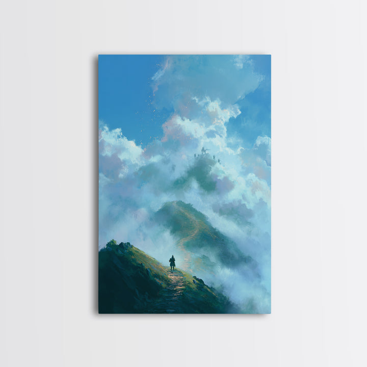 Stormy Lake Landscape Oil Painting Moody Nature Wall Art - Canvas Print For Rustic Living Room And Cabin Decor
