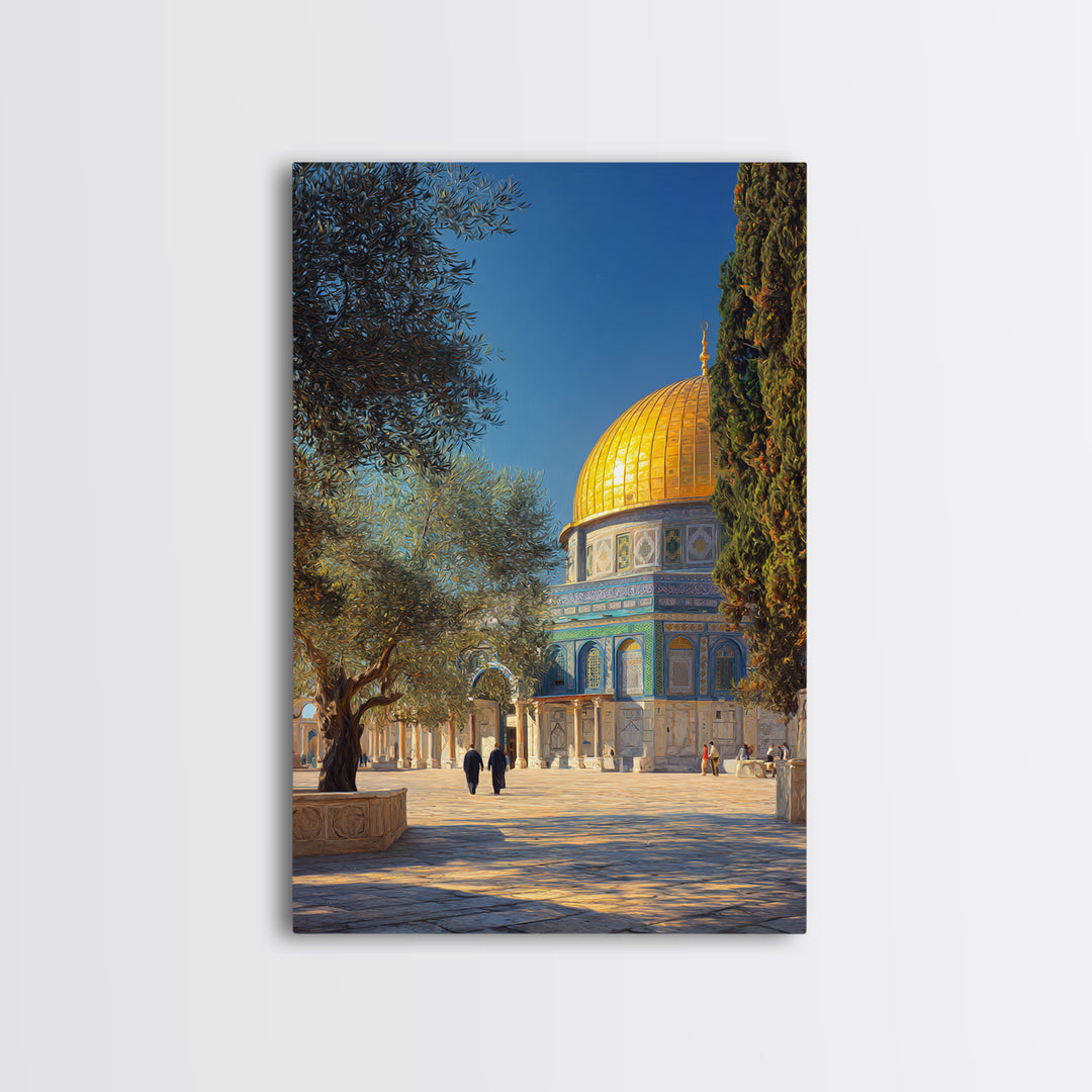 Historic Islamic Manuscript Studio Beautiful Framed Canvas Print Educational And Religious Wall Art