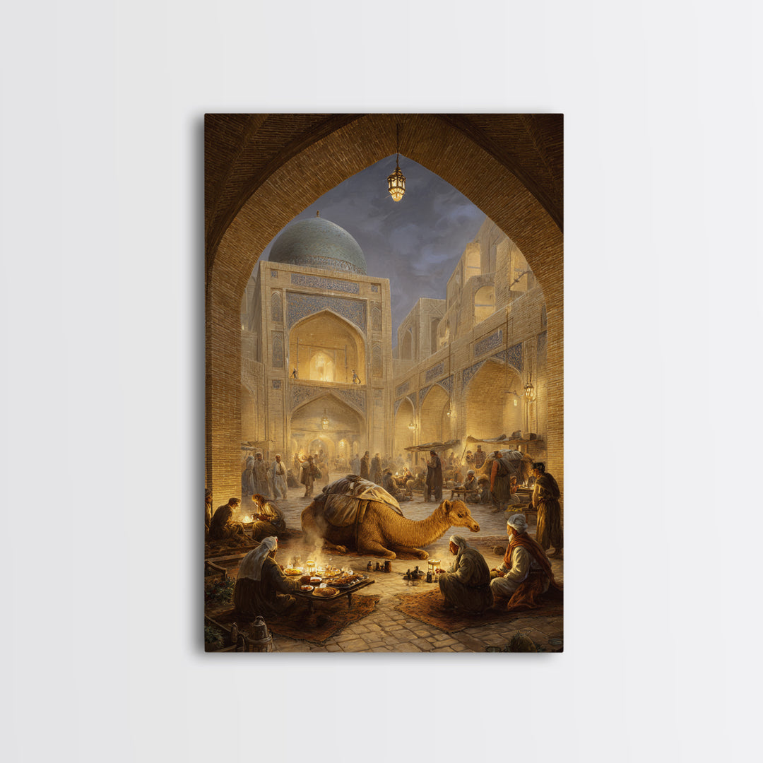 Golden Hour At Historic Jerusalem Ancient Architecture With Shadows Canvas Print Wall Art For Spiritual Home Decor And Travel Lovers