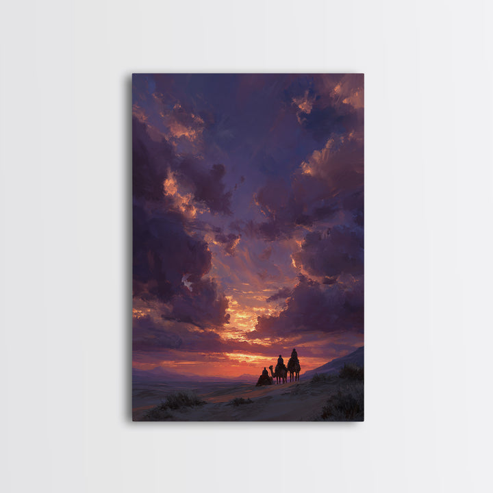Angel Archangel Michael Sword In Light Surrounded By Clouds Romantic Wall Art Framed Canvas Print For Spiritual Home Decor