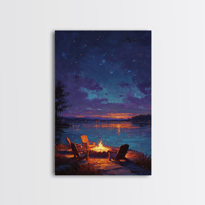 Morning Lake Fishing Scene Photography Wall Art Canvas Print For Rustic Living Room Decor And Nature Lovers Gift