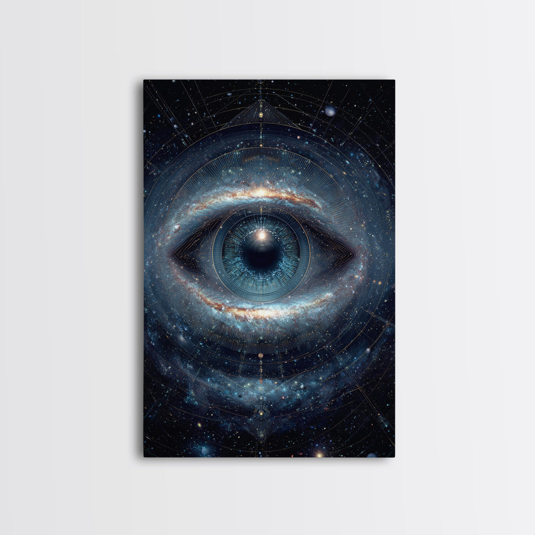 Cosmic Eye Galaxy Universe Abstract Space Art Canvas Print Modern Wall Art For Living Room Or Office Decor