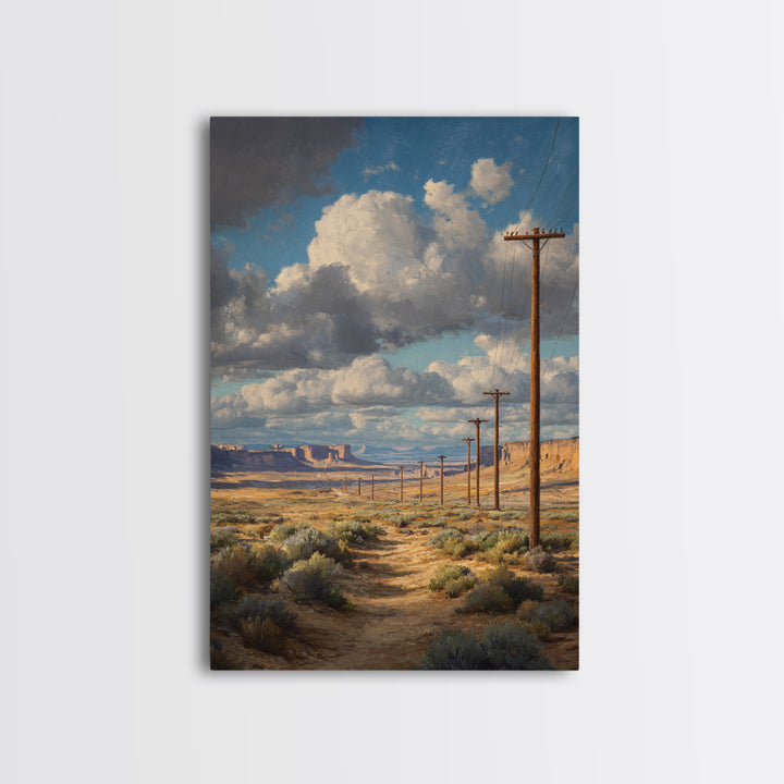 Serene Sunset Landscape Of Monument Valley With Red Rock Buttes And Blue Sky Framed Canvas Print Large Wall Art For Home