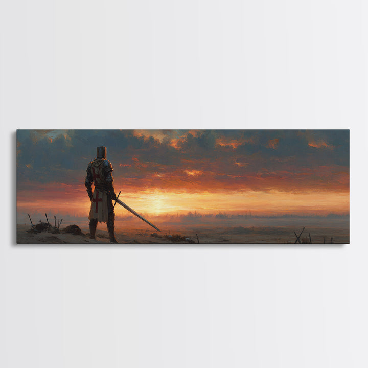 Rustic Outdoor Gear Scene With Hat, Oar, And Backpack Canvas Print Perfect For Cabin Wall Art or Adventure Home Decor