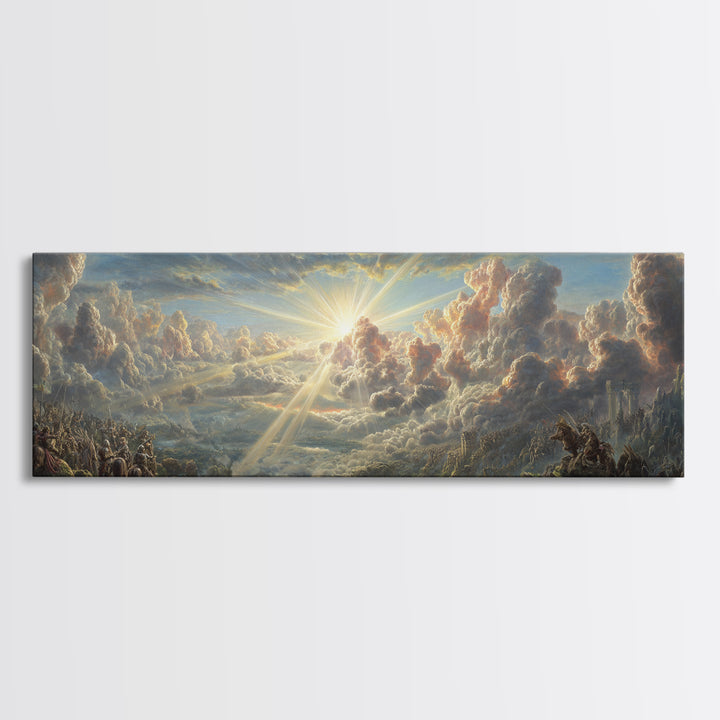 Majestic Lions Resting in Cave Wildlife Painting Wall Art Framed Canvas Print for Rustic Home and Living Room Decor
