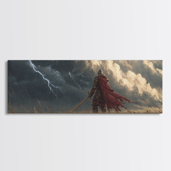 Mysterious Enchanted Magical Forest Landscape With Glowing Door Fairy Tale Wall Art Framed Canvas Print Decor