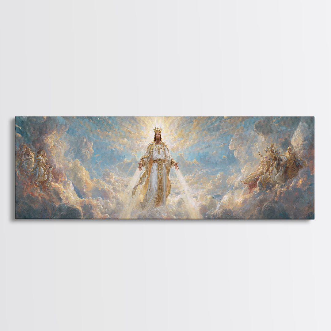 Surreal Underwater Dragon Resting On Treasure Hoard Fantasy Wall Art Canvas Print For Bedroom Or Gaming Room Decor