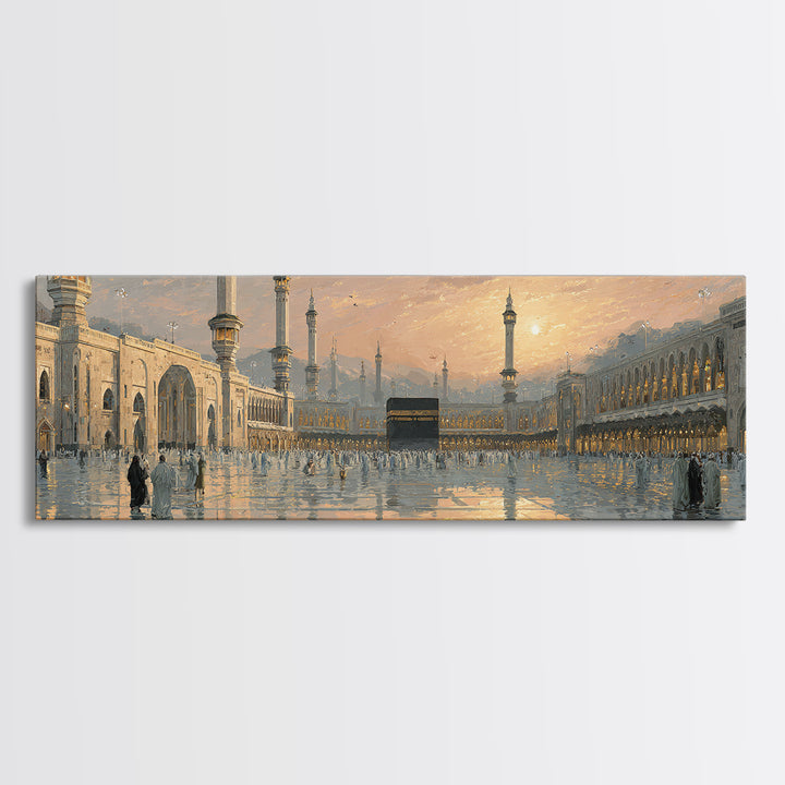 Vibrant Urban Graffiti Street Scene With Reflections Moody Wall Art Canvas Print
