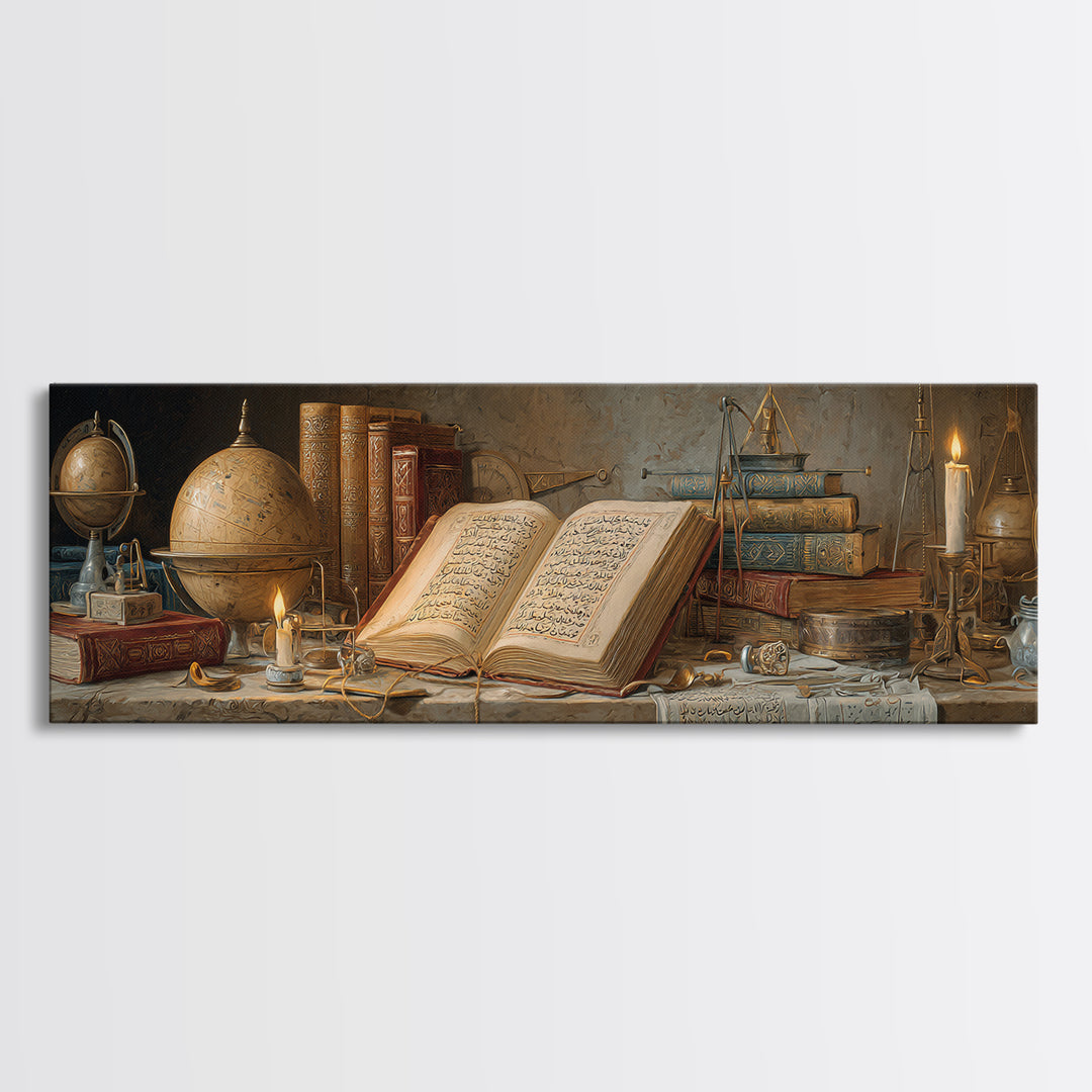 Crowd Of Medieval Soldiers At Floating Castle Epic Fantasy Battle Scene Canvas Print Modern Wall Art