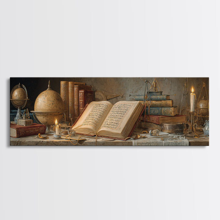 Crowd Of Medieval Soldiers At Floating Castle Epic Fantasy Battle Scene Canvas Print Modern Wall Art
