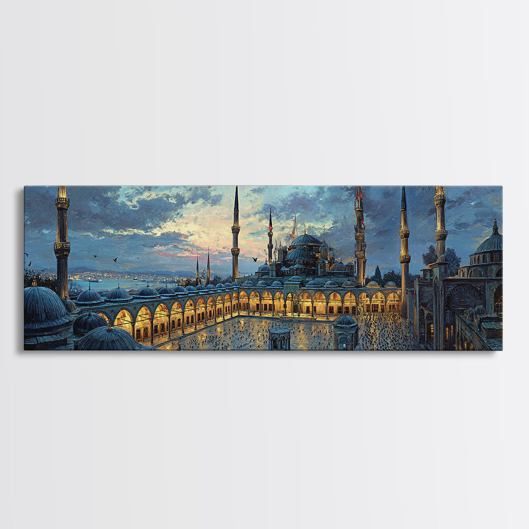 Family Gathered On Lakeside Dock Summer Scene Colorful Landscape Wall Art Framed Canvas Print For Home
