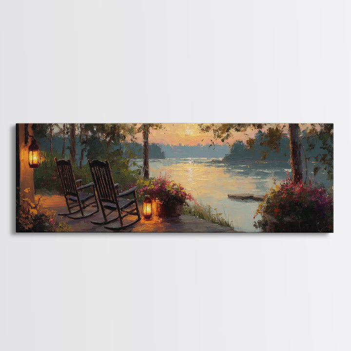 Still Life Painting Of Nautical Essentials With Rope, Hat And Oar On Weathered Dock Rustic Coastal Wall Art