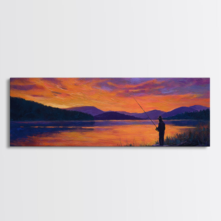 Majestic Islamic Holy Site Sunset Panorama Painting Framed Canvas Print For Spiritual Wall Decor