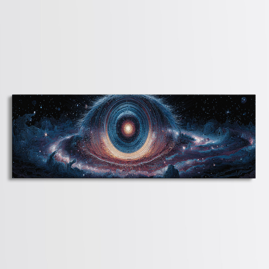 Cosmic Eye Black Hole Galaxy Wall Art, Celestial Canvas Print, Astronomy Decor, Space Wall Decor, Sci Fi Art Print, Home Decor