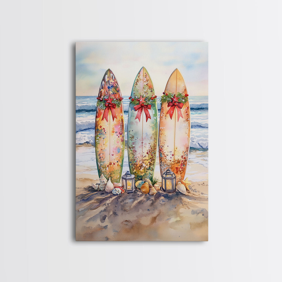 Sailboats With Autumn Reflections Framed Canvas Print Fall Nautical Wall Art Coastal Decor Best Gift Idea Seasonal Holiday Wall Art