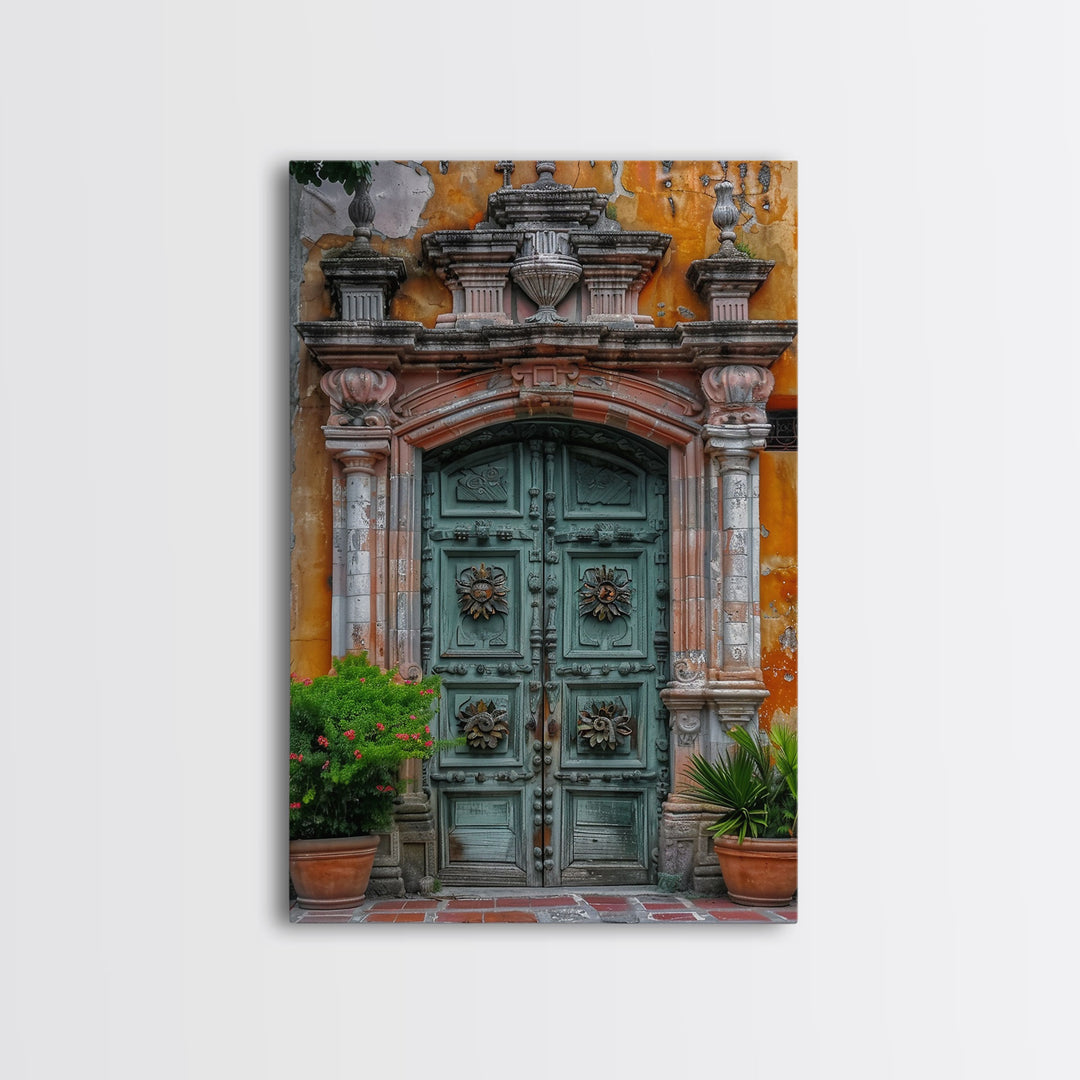 Change34 Colorful Indian Architecture Canvas Print, Traditional Art if India, Photography Print, Indian Wall Art, Living Room Decor