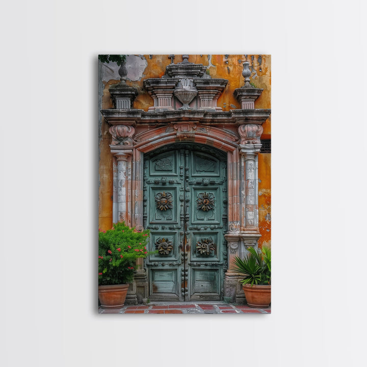 Change34 Colorful Indian Architecture Canvas Print, Traditional Art if India, Photography Print, Indian Wall Art, Living Room Decor