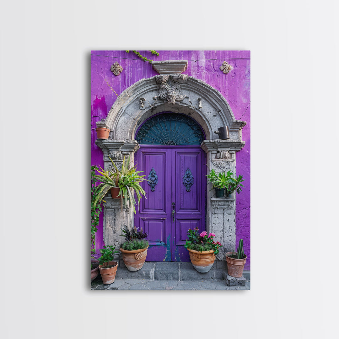 Change45 Architecture Print, 19th Century Architecture Photography, Mexico City Wall Art, Wood Framed Canvas Print