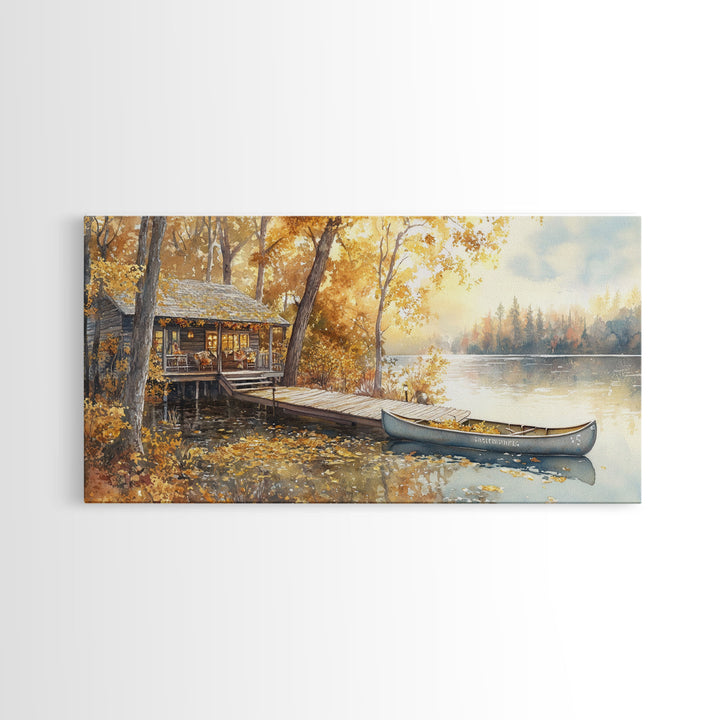 Cozy autumn farmhouse kitchen, fall harvest art, vintage fall wall decor, rustic kitchen wall print, country home decor, framed canvas print