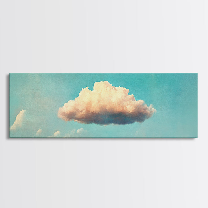 Clouds Wall Art - Living Room Canvas Print - Cloud Decor - Cloudy Sky - Signs For Home / Extra Large Wall Art / Large Horizontal Art