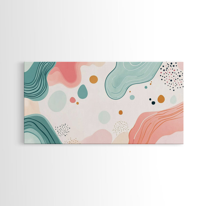 Abstract Retro Style 90s Inspired Wall Art, Modern Art on White Background