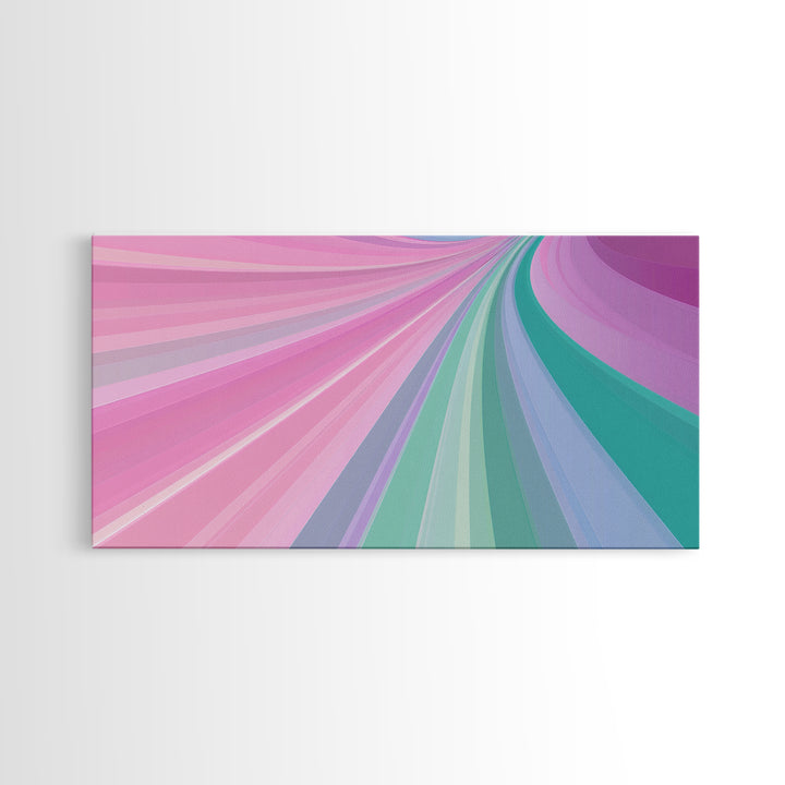 Pink and Green MCM Mid Century Modern Abstract Wall Art, 1950s Art, Retro Home Decor