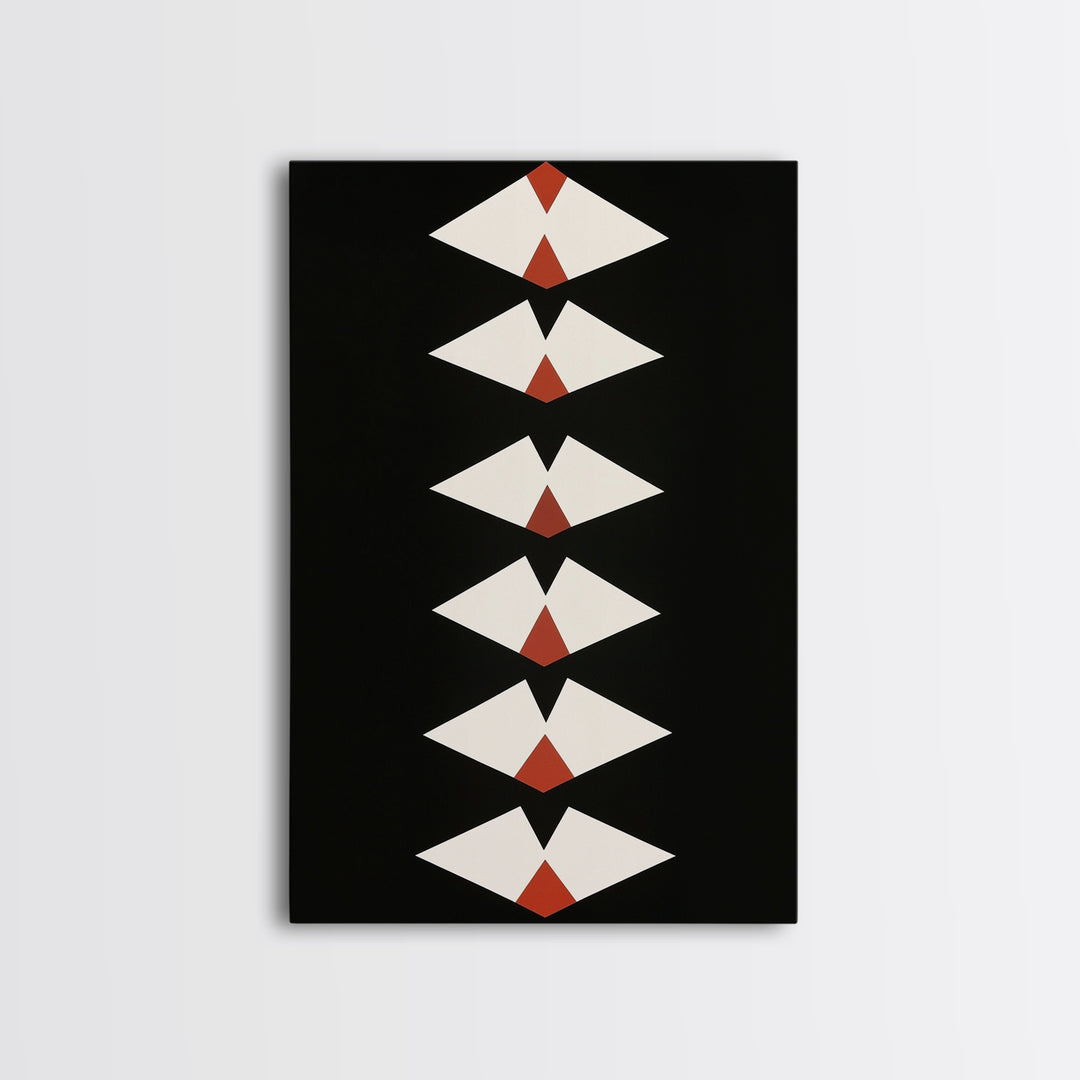 Retro Mid-Century Modern Diamond Art Canvas Print, MCM Style Home Decor