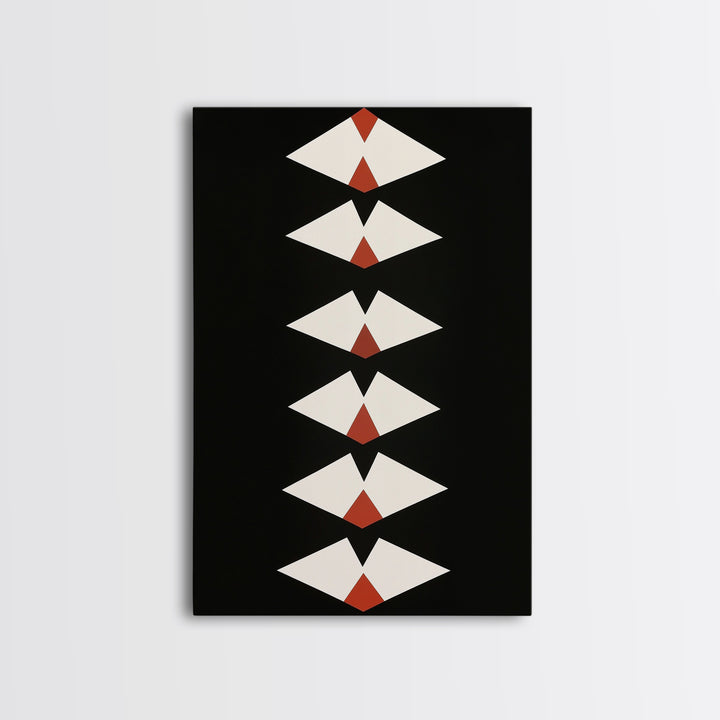 Retro Mid-Century Modern Diamond Art Canvas Print, MCM Style Home Decor