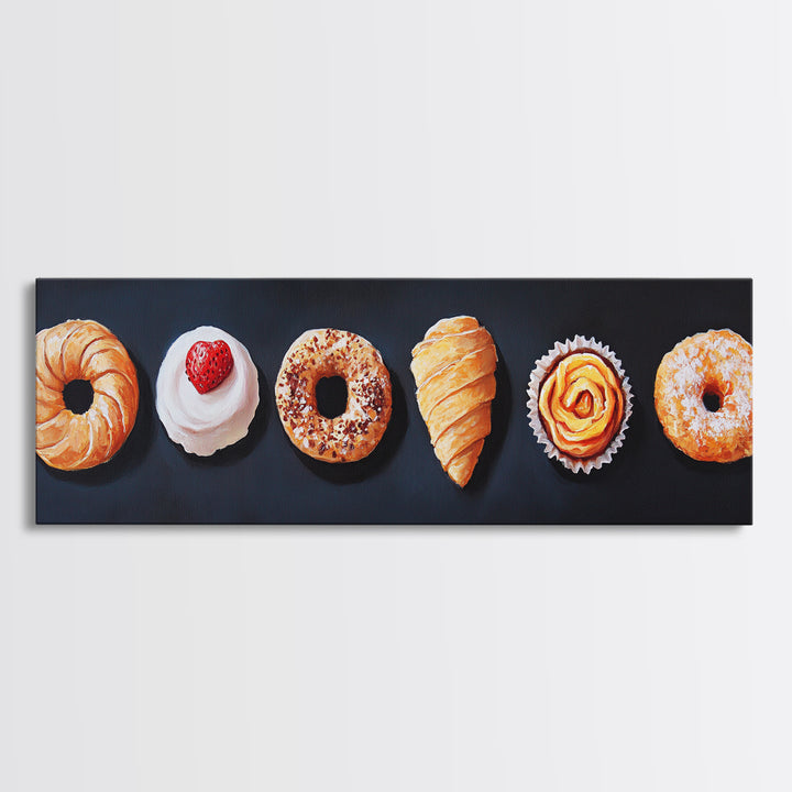 Pastries Painting Print, Bakery Wall Art, Art for Bakery, Food Painting, Kitchen Decor, Food Art, Food Paintings, Food Illustration