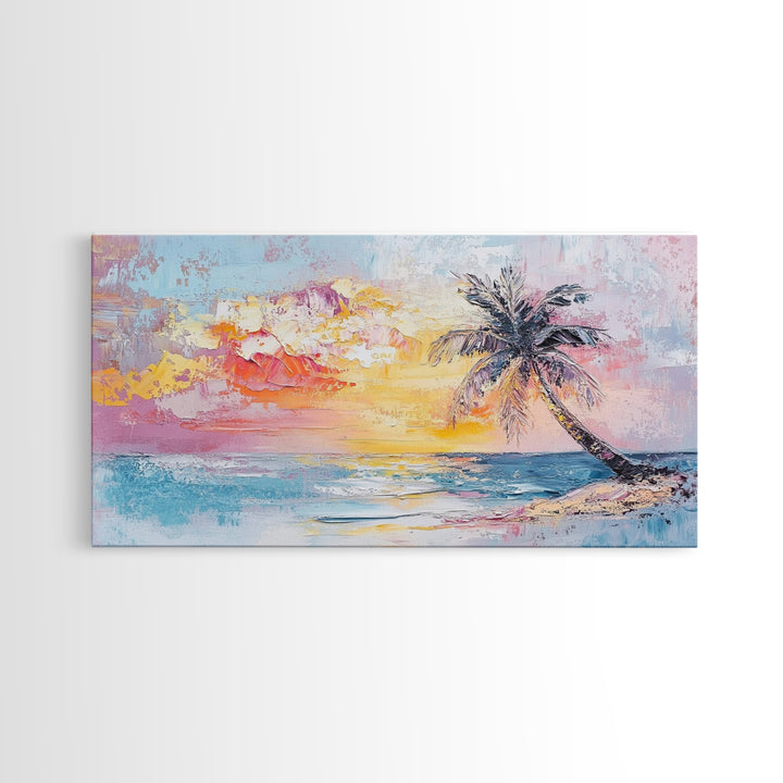 Nautical Seascapes Oil Painting Canvas Print, Nautical Landscape Painting, Beach house or Lake house art, Above Sofa Art, Sunset Painting