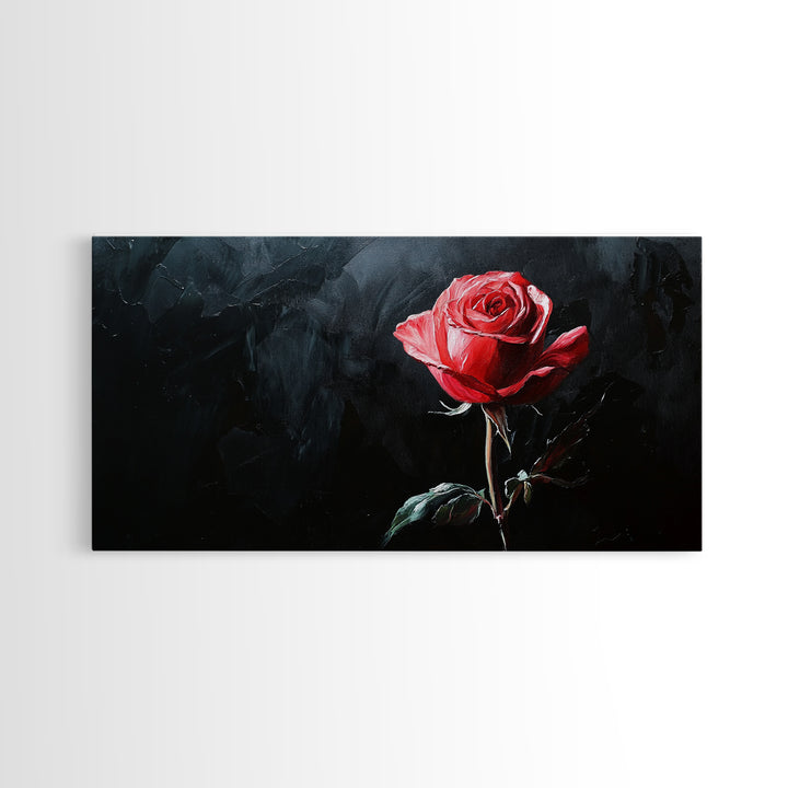 Rose Painting On Canvas Print, Original Art, Flowers Painting, Floral Painting, Framed Canvas Print, Modern Art, Living Room Wall Art, Gift Idea