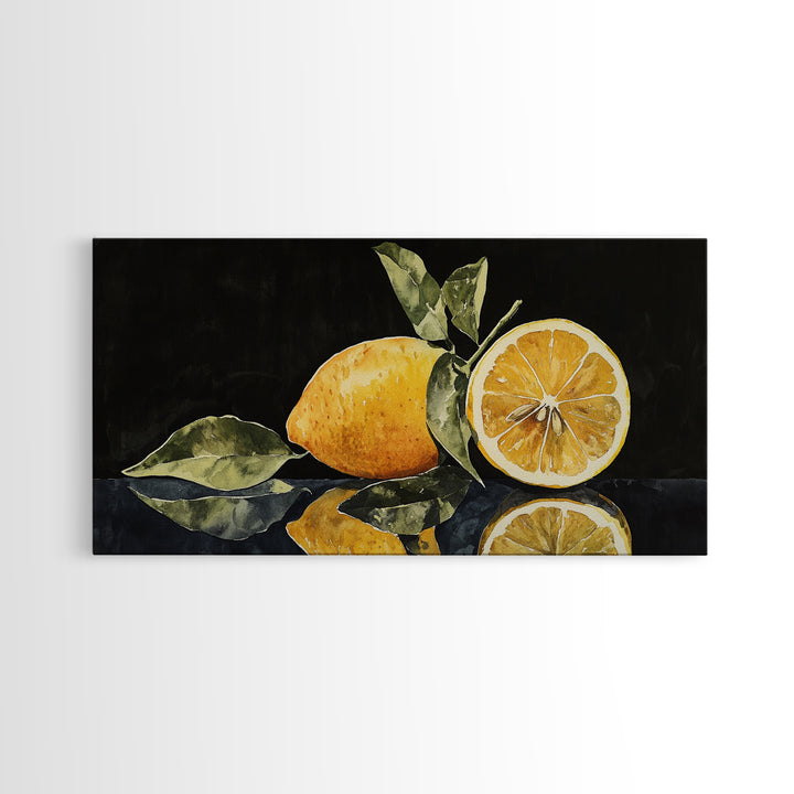 A Lemon and A Half - Framed Canvas Print - Kitsch Kitchen Decor - Kitchen Wall Art