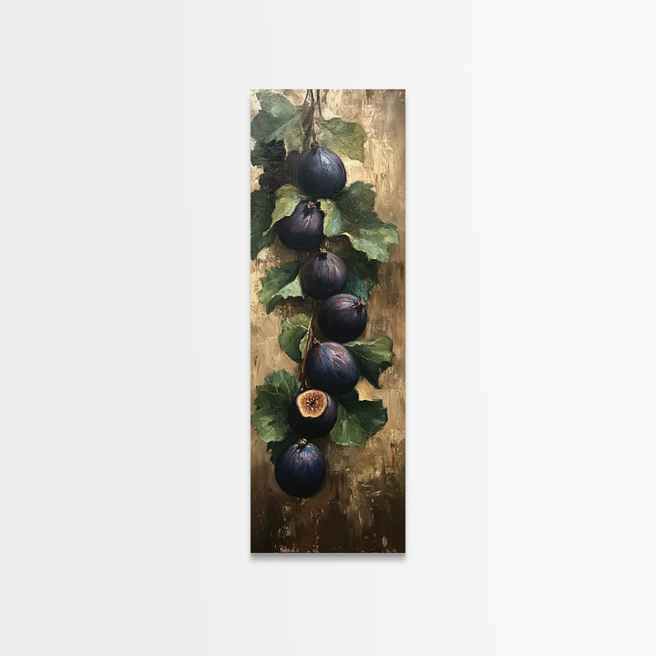 Canvas Print Fig Painting Still Life Rustic Kitchen Art Farmhouse Decor Botanical Print Food Review Wall Art