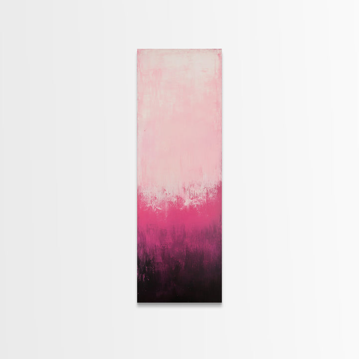 Gradient Pink Ombre Framed Canvas Print Light Pink Abstract Wall Art Bedroom or Living Room Coastal Cowgirl Aesthetic