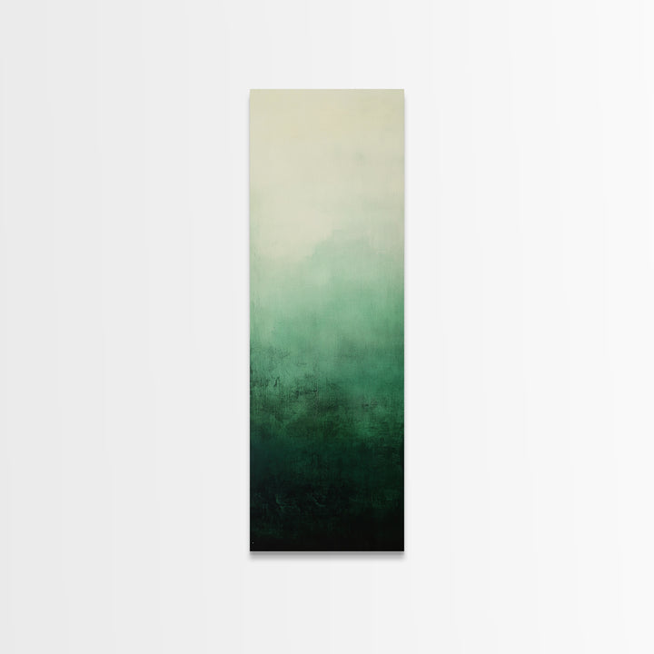 Sage Green Ombre Framed Canvas Print Minimalist Abstract Art Vertical Wall Decor Modern Green Wall Art Bedroom Accent Piece