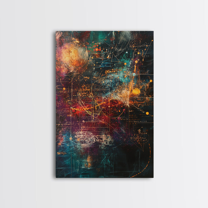 Cosmic Science Canvas Print Abstract Scientific Artwork Universe Wall Art Therapy Art Modern Space Decor Astronomy Lover Gift