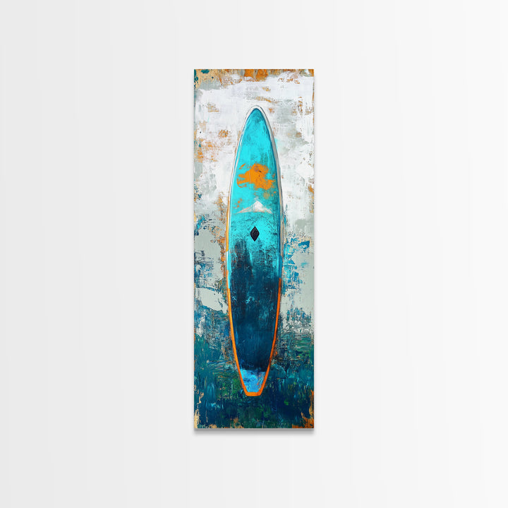 Ocean Paddle, nautical painting, coastal decor, framed canvas print, seascape painting, above bed wall art, rustic art, surf wall art