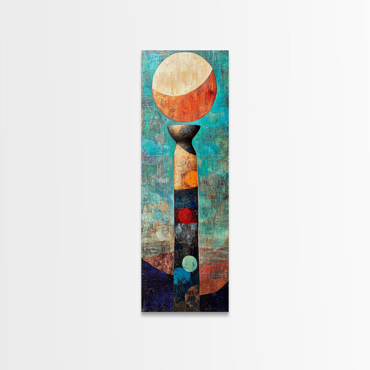 Abstract Moon, geometric wall art, wabi sabi art, sacred geometry wall art, zen wall art, abstract decor, modern painting