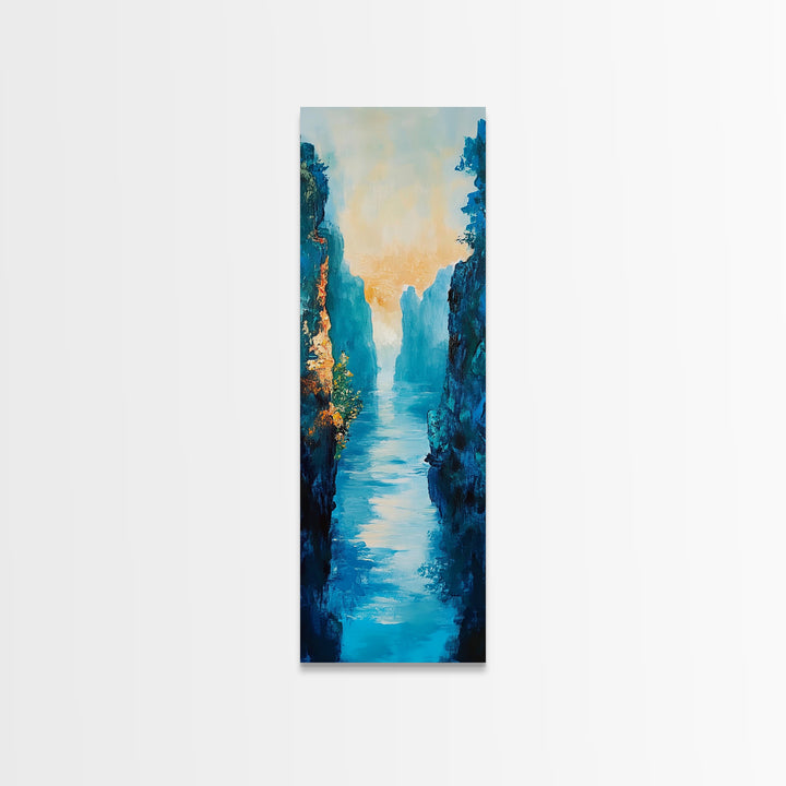 Canyon River, Southwest Wall Art, Moody Landscape, Nature Wall Art, Vertical Wall Art, Living Room Art, Canvas Print