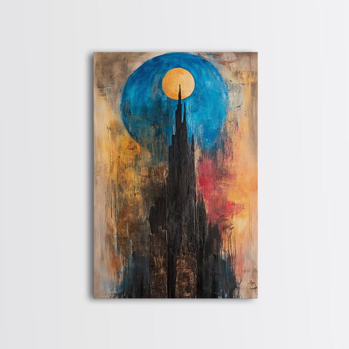 Dark Tower, Ozymandias Art, Moody Art, Dark Angels Wall Art, Gothic Wall Art, Canvas Print, Gift Idea, Above Couch Art